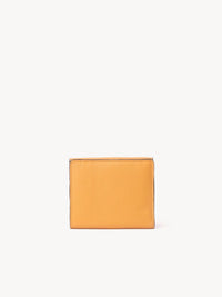 Portefeuille compact à rabat Marcie en cuir - Tan Apricot