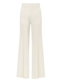 Pantalon évasé en soie - Seedpearl Beige