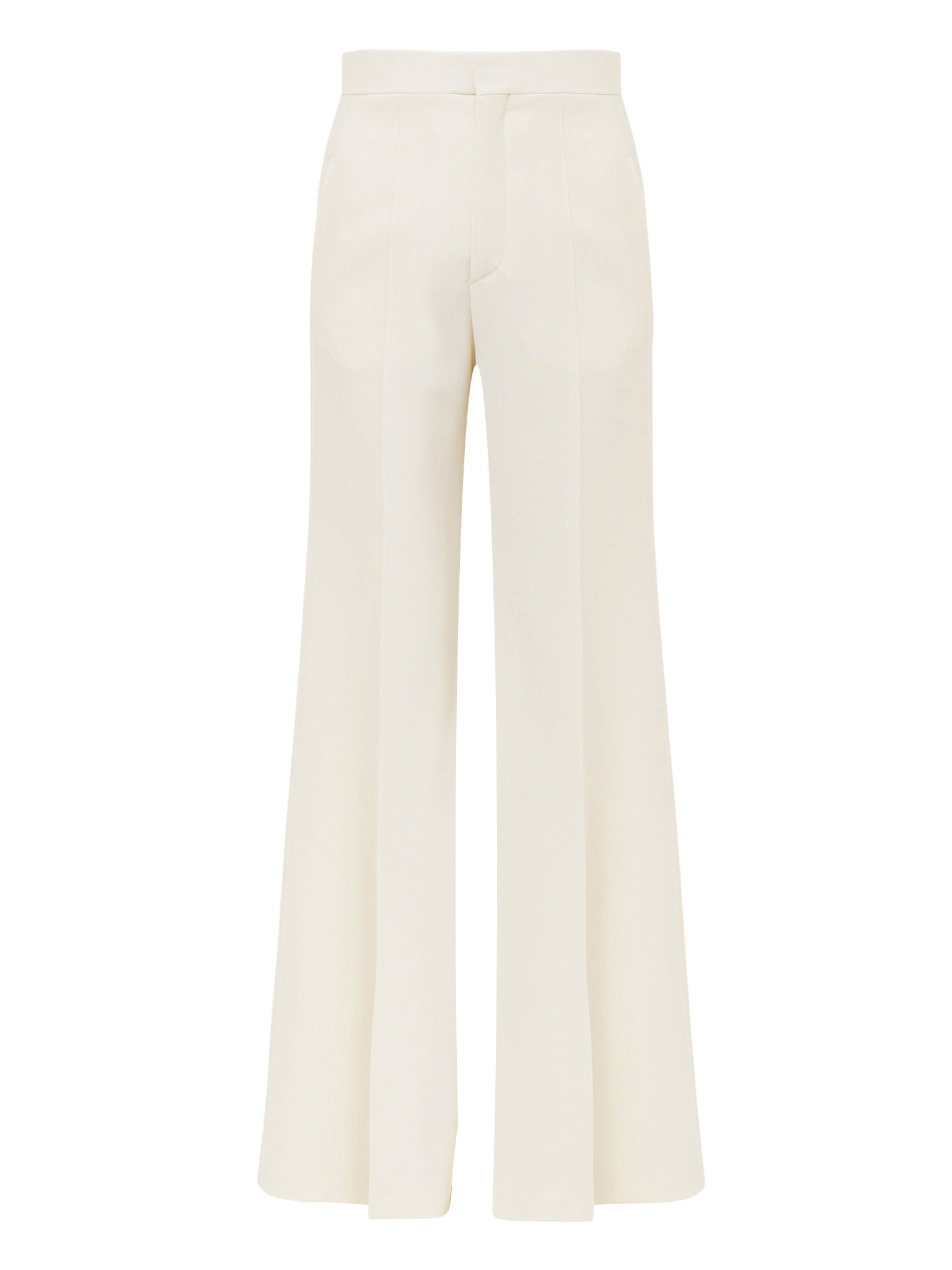 Pantalon évasé en soie - Seedpearl Beige
