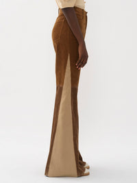 Pantalon évasé en velours cotelé - Off Brown