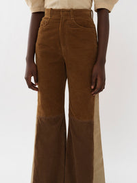 Pantalon évasé en velours cotelé - Off Brown