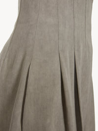 Pantalon corset large en laine - Lava Brown