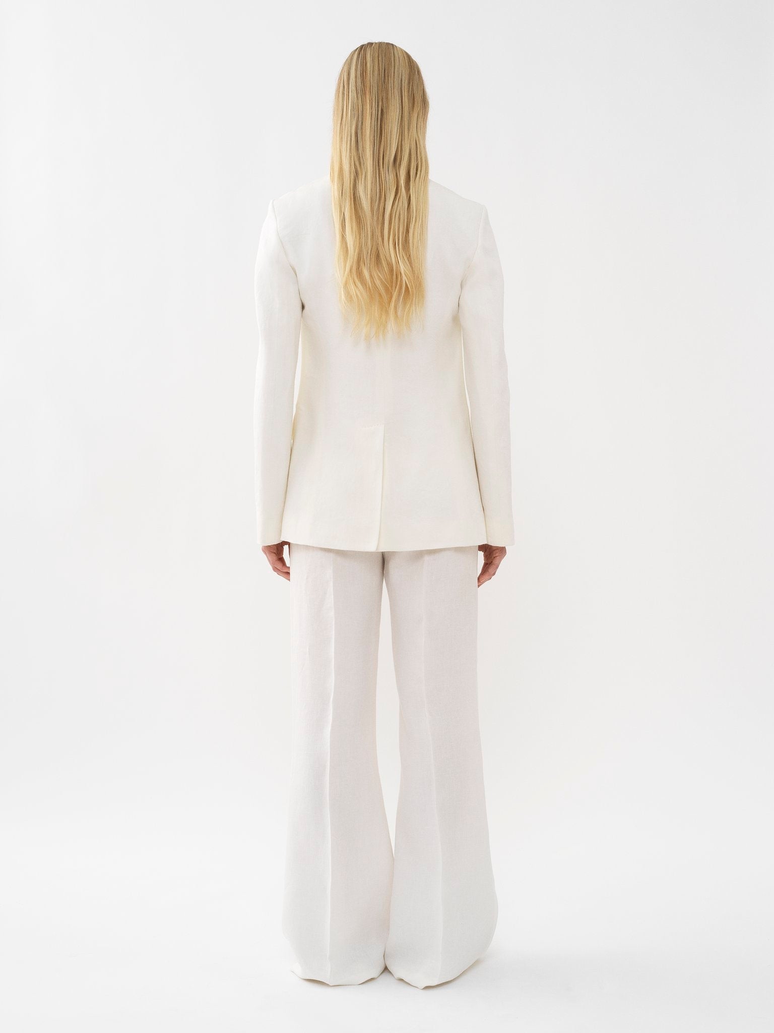 Pantalon évasé costume en lin - Iconic Milk