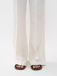 Pantalon évasé costume en lin - Iconic Milk