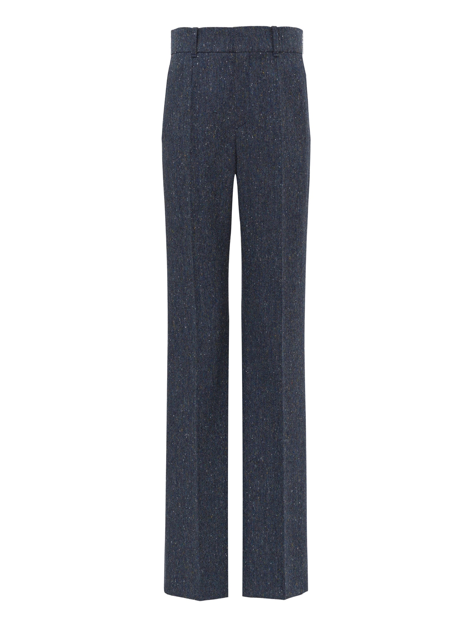 Pantalon droit chiné en laine - Dusky Blue