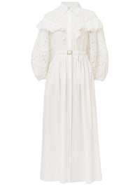 Robe chemise volantée en lin - Iconic Milk