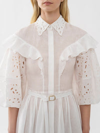 Robe en voile de lin doux - Lait Iconique