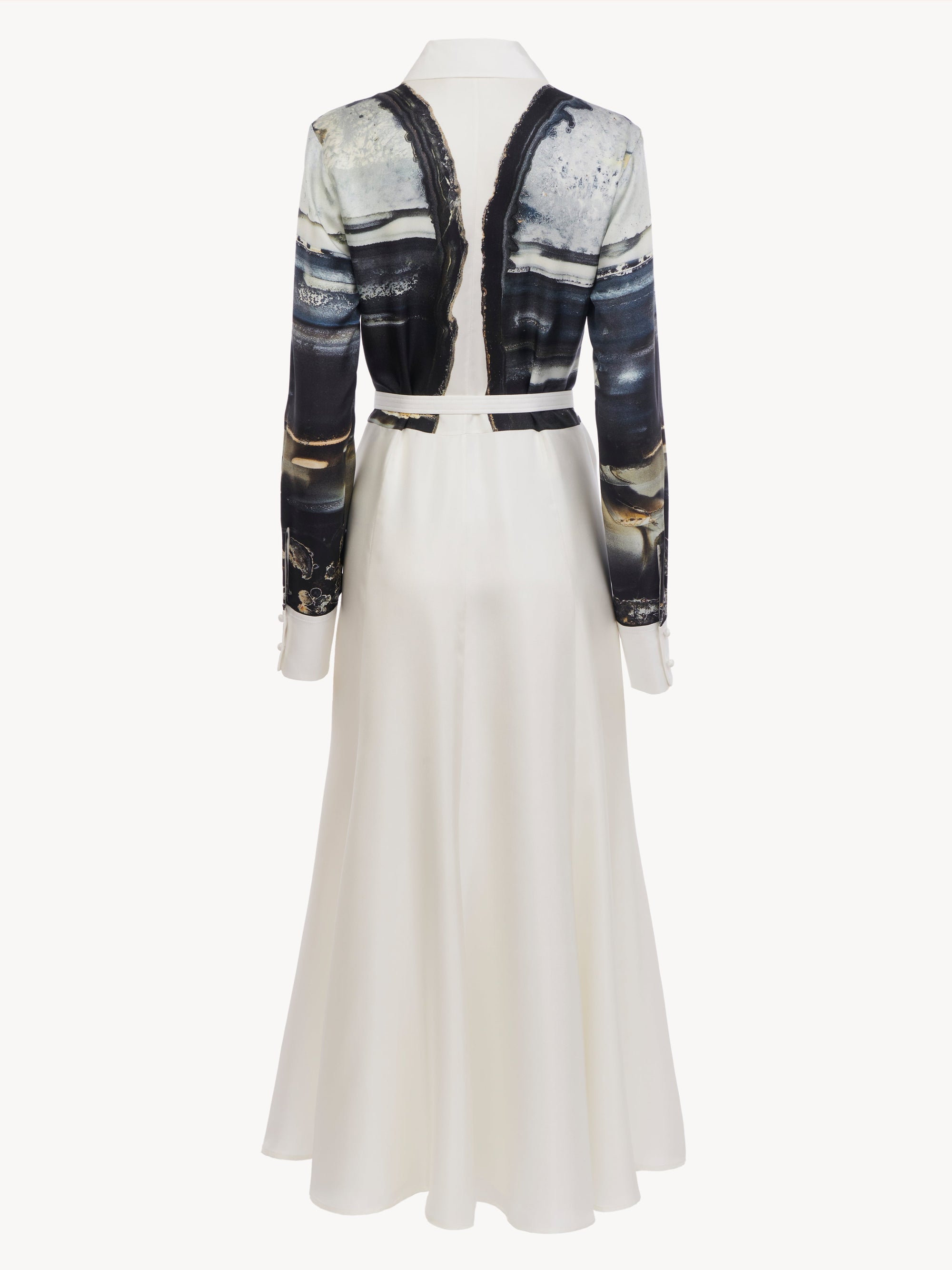 Robe chemise à impression en soie - Multicolor