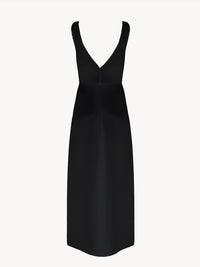 Robe ajustée en crêpe de laine - Noir