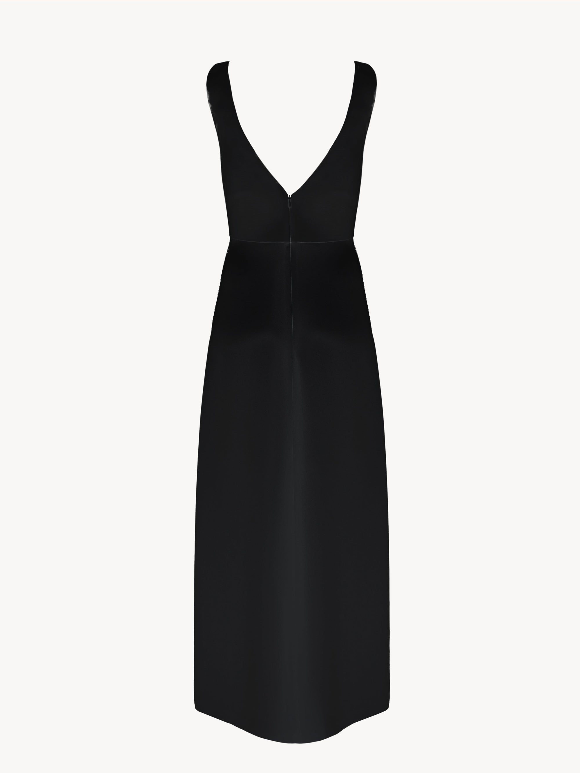 Robe ajustée en crêpe de laine - Noir