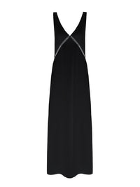 Robe ajustée en crêpe de laine - Noir
