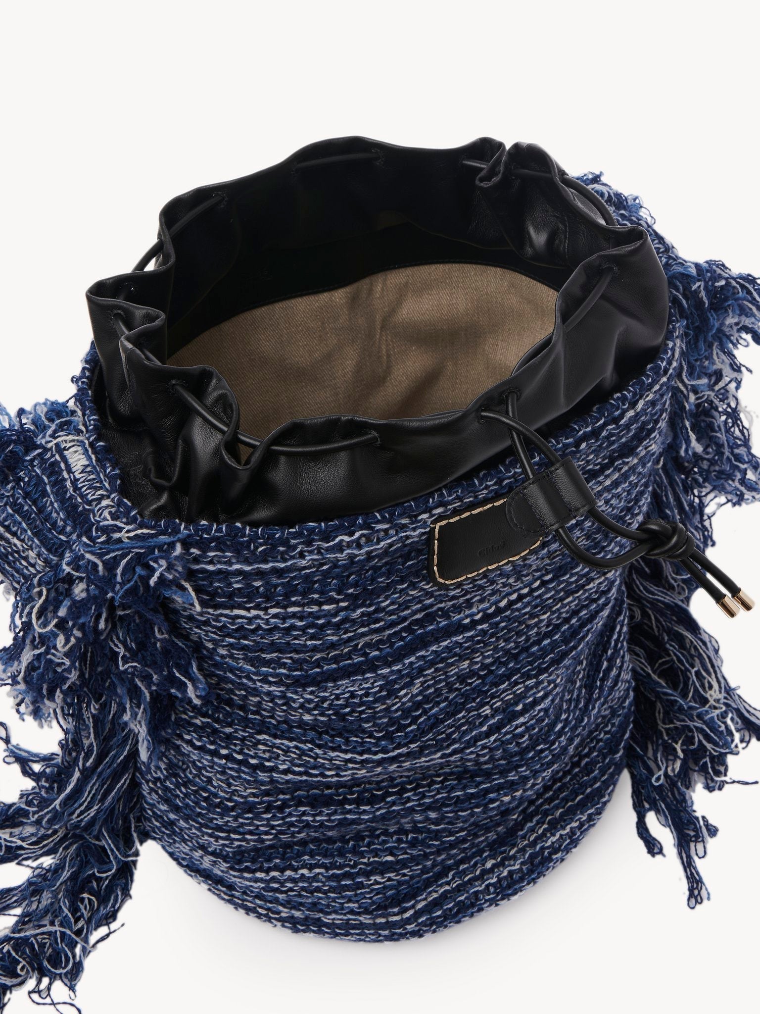 Sac seau Jorge en cachemire - Multicolor Blue
