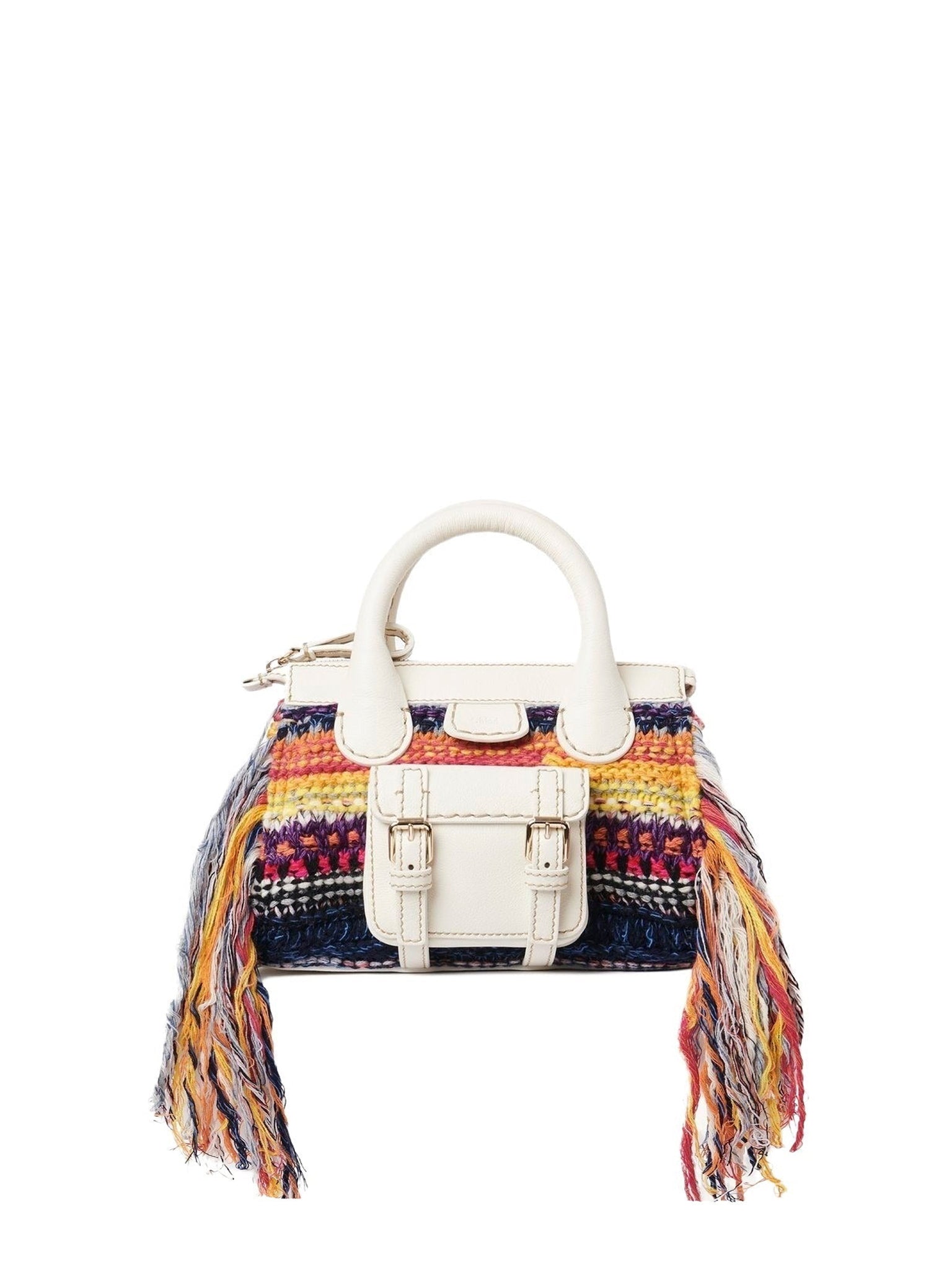 Mini sac Edith en cachemire - Multicolor White