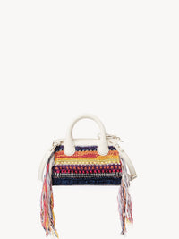 Mini sac Edith en cachemire - Multicolor White