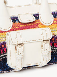 Mini sac Edith en cachemire - Multicolor White