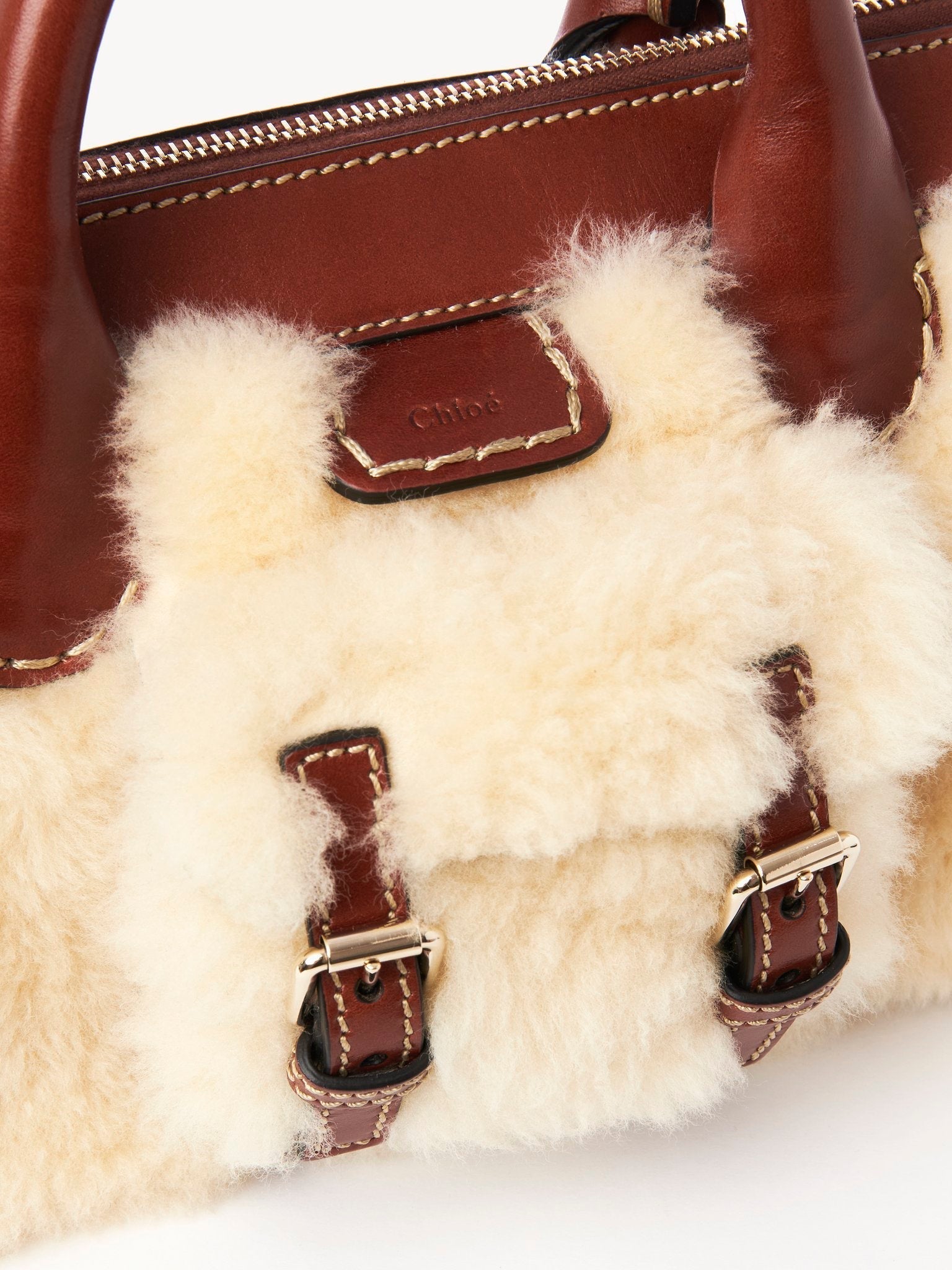 Mini sac Edith en cuir - Sepia Brown