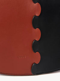Sac porté épaule Mia en cuir - Brown & Black