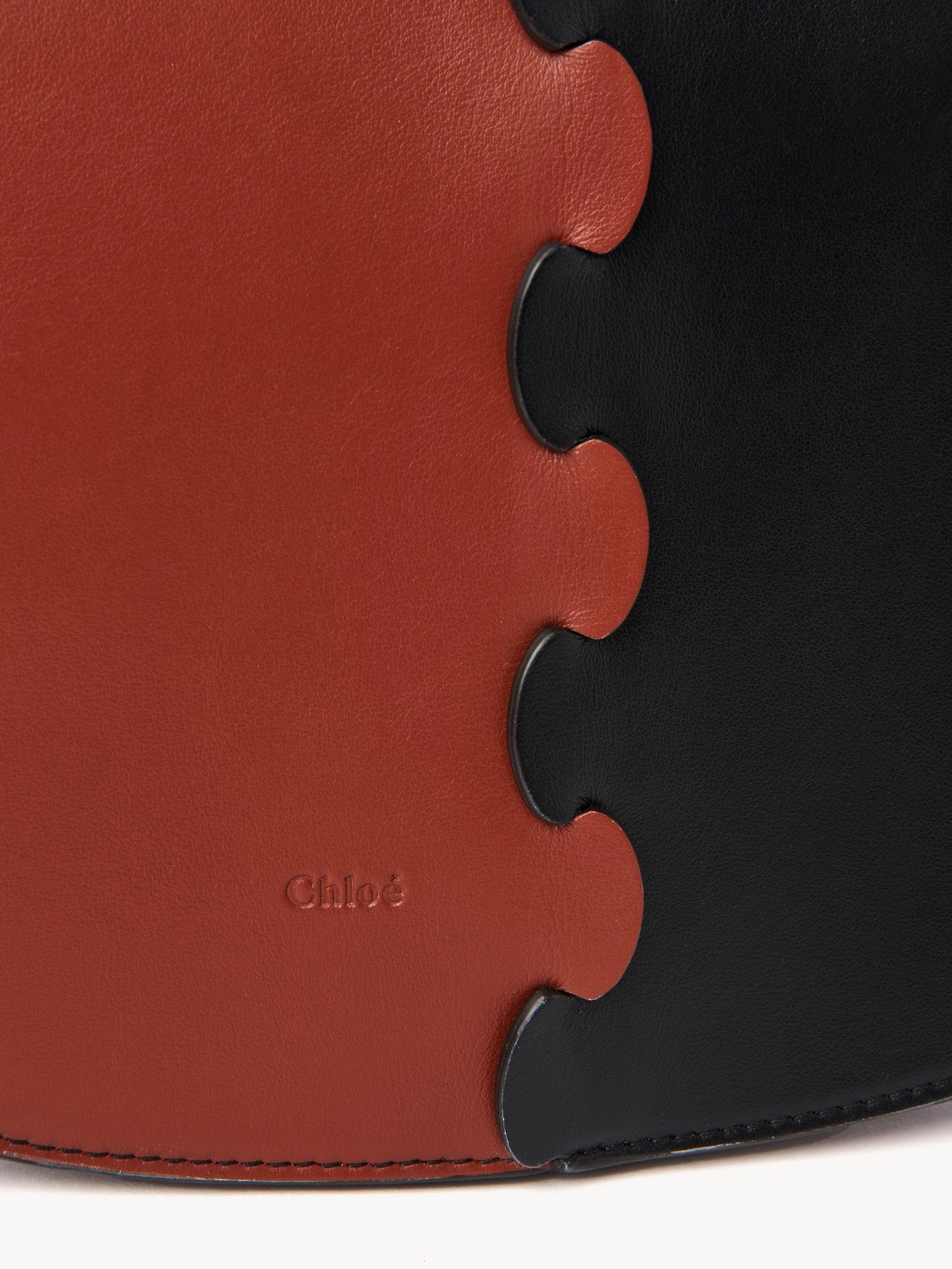 Sac porté épaule Mia en cuir - Brown & Black