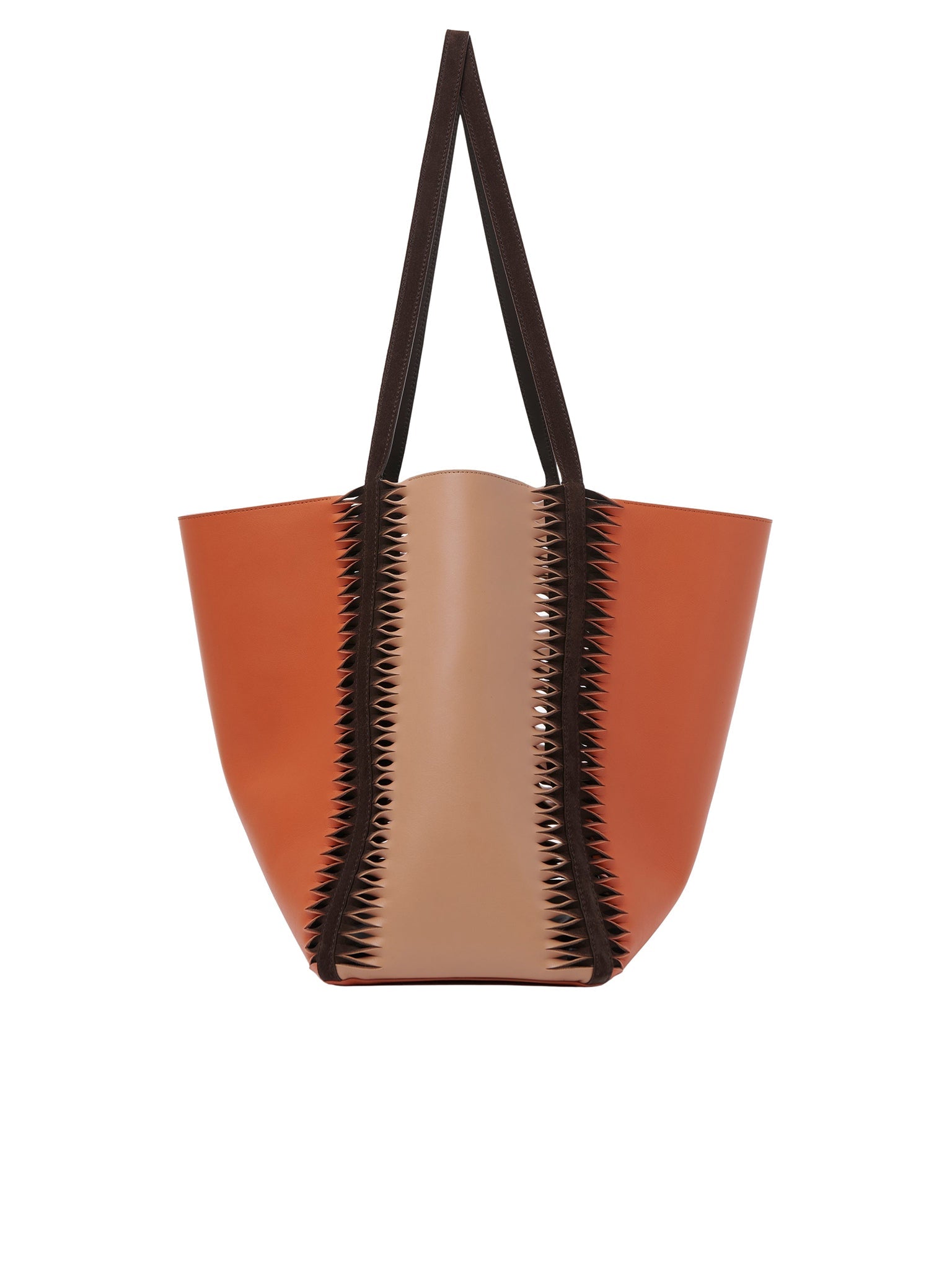 Sac cabas Louela en cuir - Henna Orange