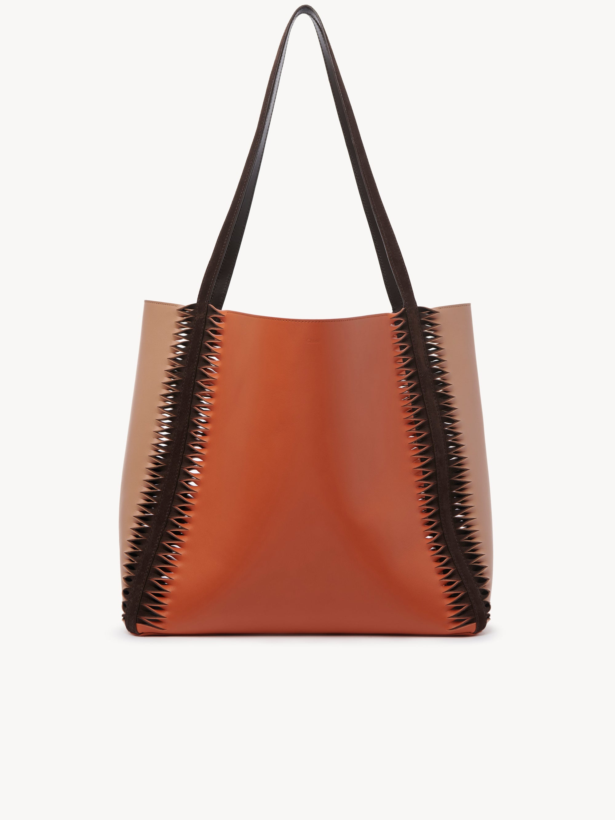 Sac cabas Louela en cuir - Henna Orange
