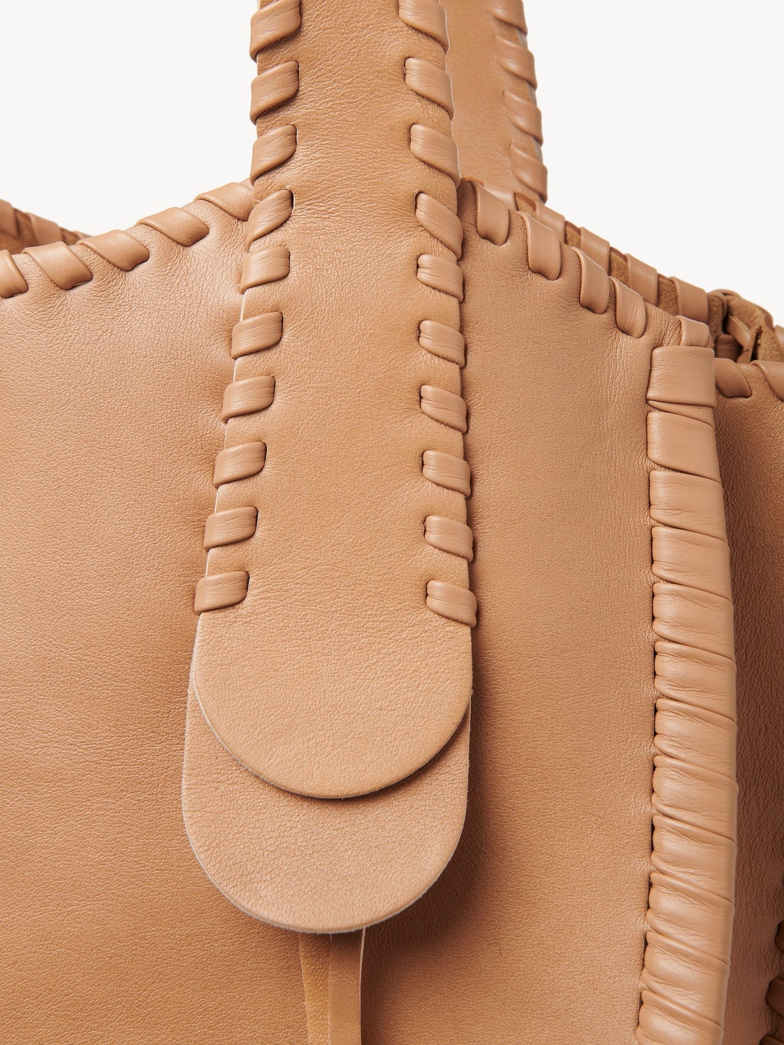 Sac cabas Mony en cuir - Light Tan