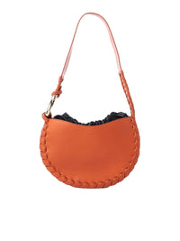 Petit sac Hobo Mate en cuir - Henna Orange