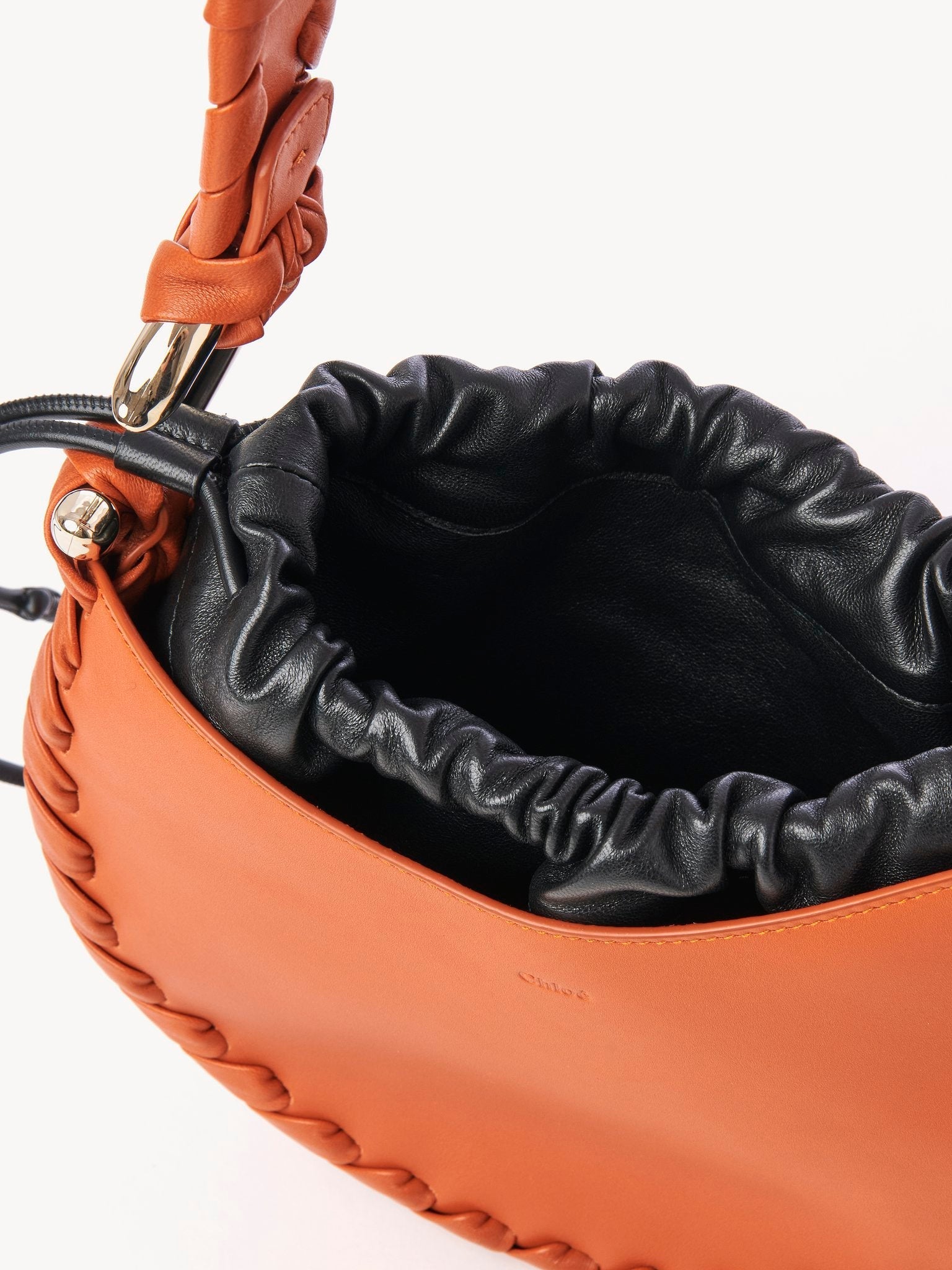 Petit sac Hobo Mate en cuir - Henna Orange