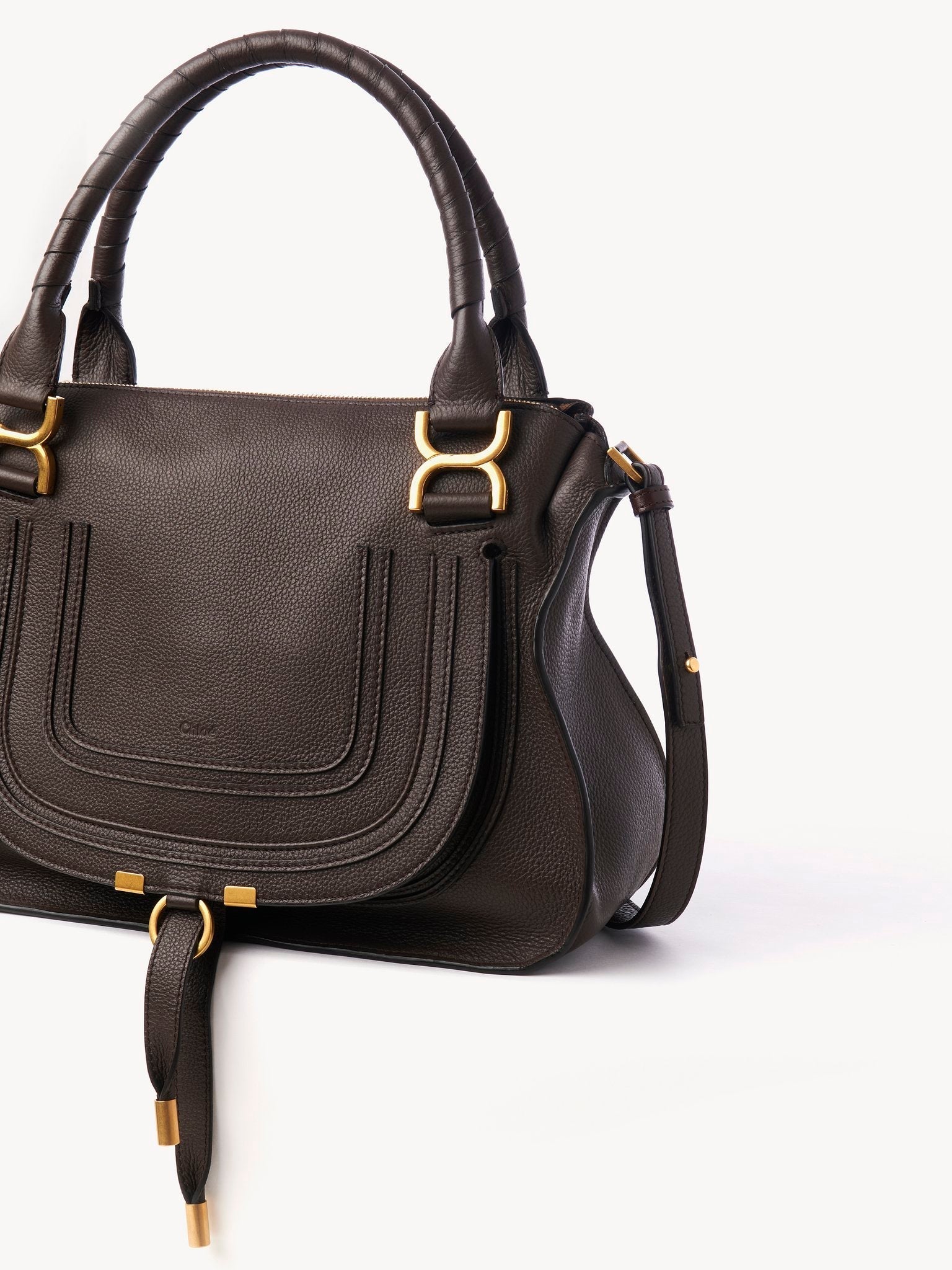 Sac double porté Marcie en cuir - Bold Brown