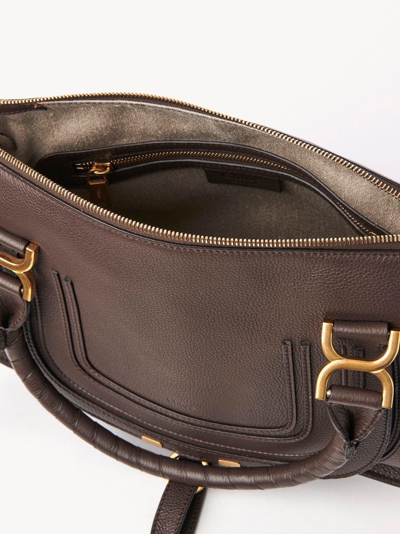 Sac double porté Marcie en cuir - Bold Brown