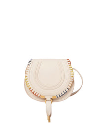 Petit sac porté épaule Marcie en cuir - Nude & Multicolor
