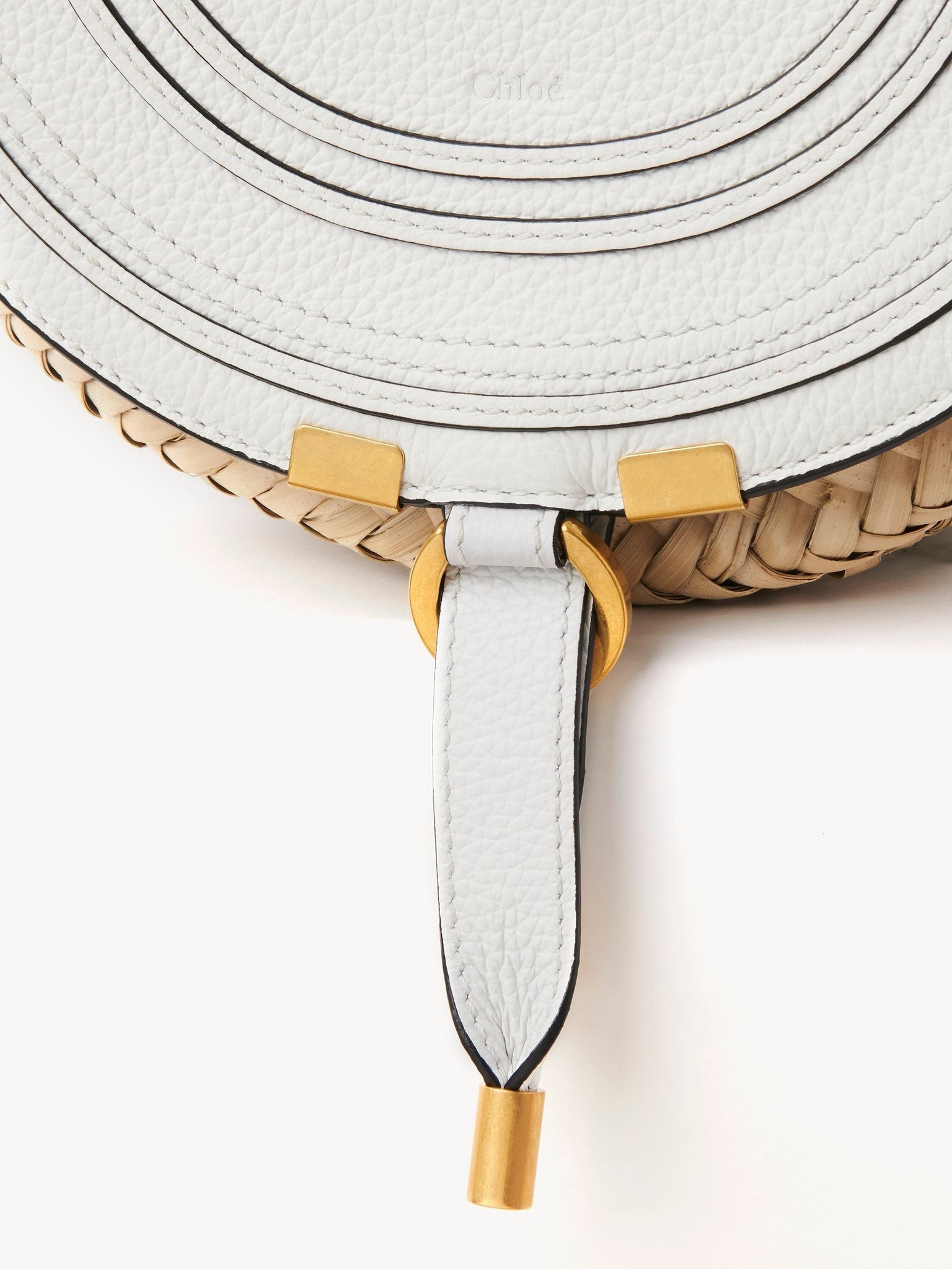 Petit sac panier porté épaule Marcie - White