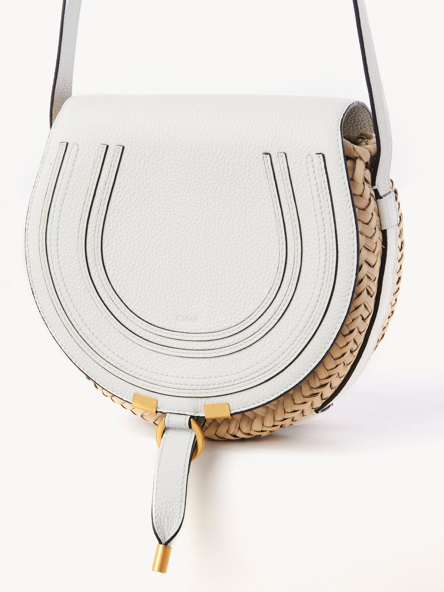 Petit sac panier porté épaule Marcie - White