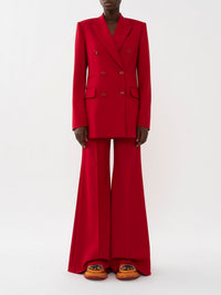 Veste blazer croisée masculine en laine - Red Crush