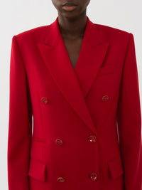Veste blazer croisée masculine en laine - Red Crush