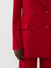 Veste blazer croisée masculine en laine - Red Crush