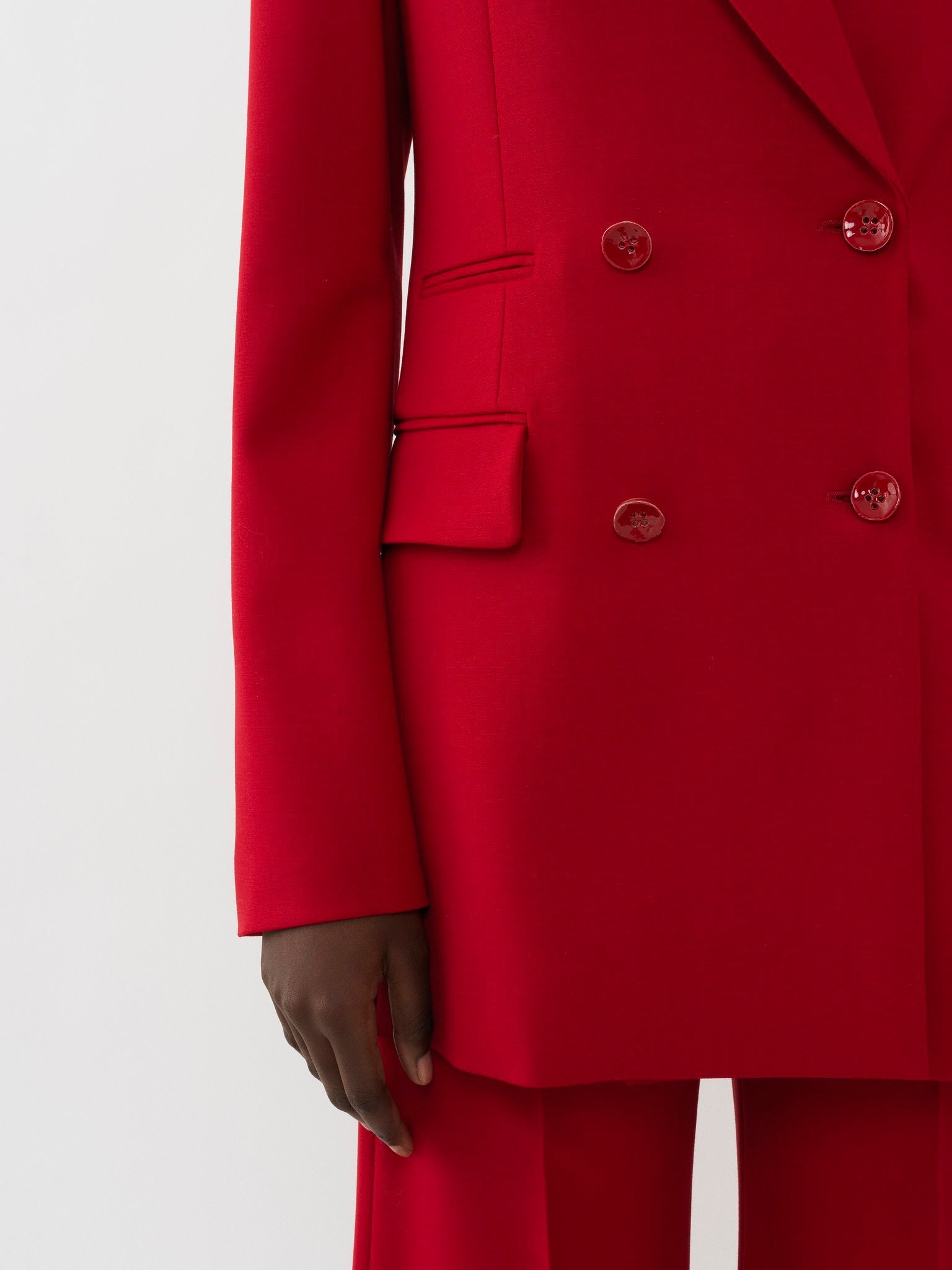 Veste blazer croisée masculine en laine - Red Crush