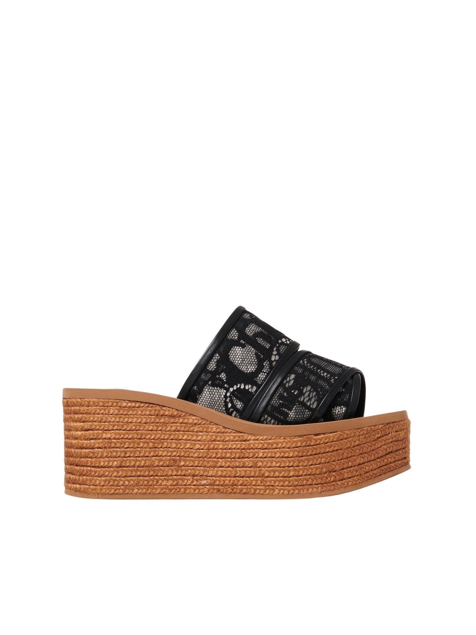 Mules espadrilles compensées Woody - Black