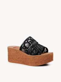 Mules espadrilles compensées Woody - Black
