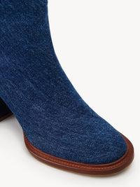 Bottes à talons Edith en cuir - Dark Navy