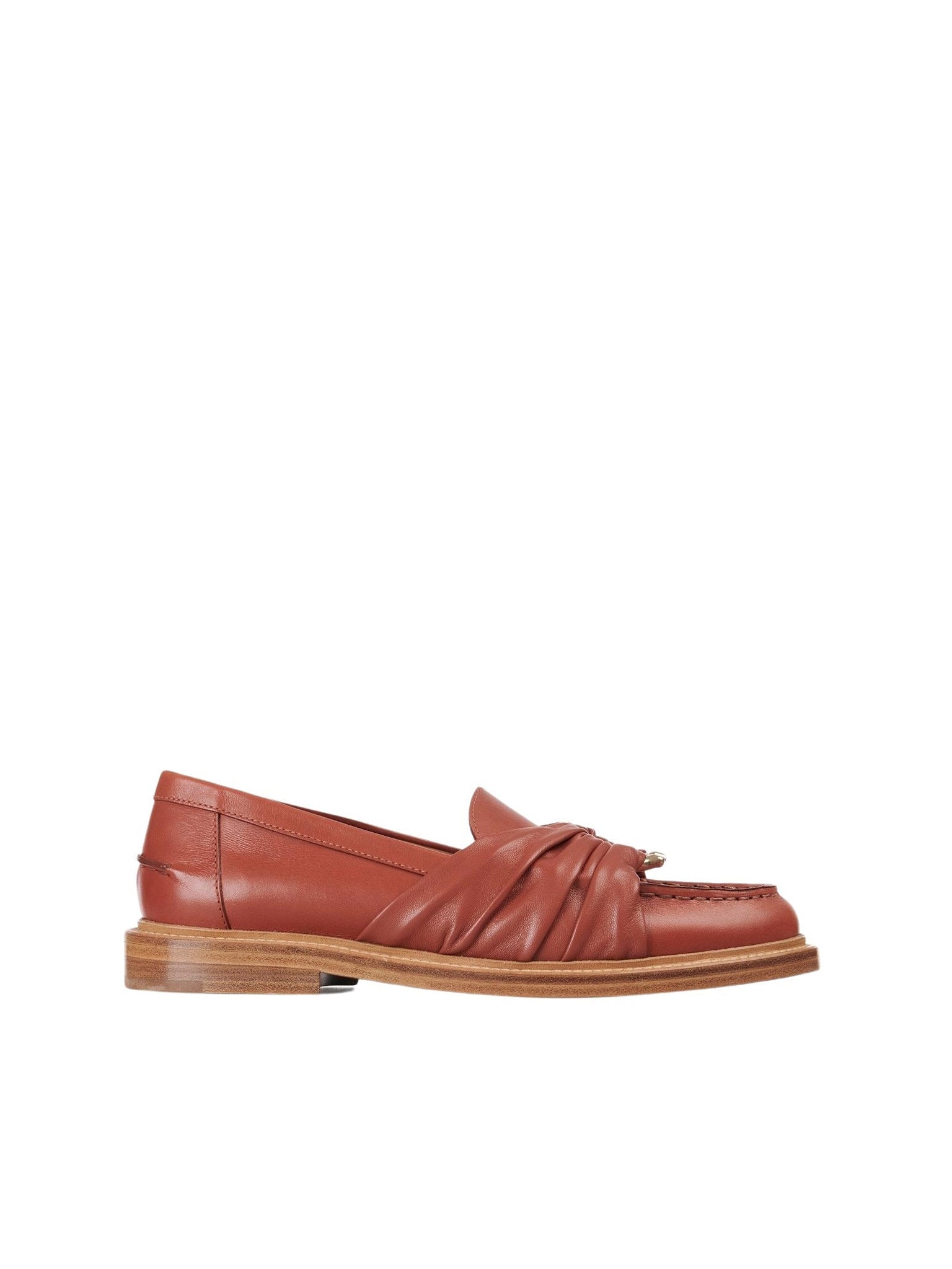Mocassins C en cuir - Terracotta Red