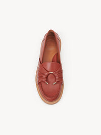 Mocassins C en cuir - Terracotta Red