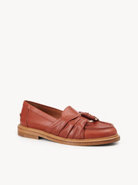 Mocassins C en cuir - Terracotta Red