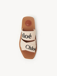 Mules Woody à talons - White