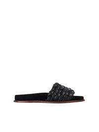 Mules plates Kacey en cuir - Black
