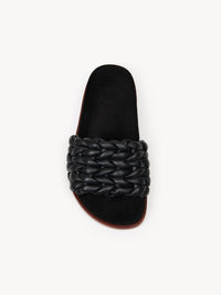 Mules plates Kacey en cuir - Black