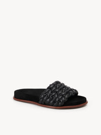 Mules plates Kacey en cuir - Black