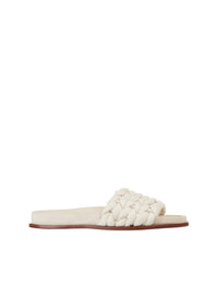 Mules plates Kacey en cuir - Eggshell