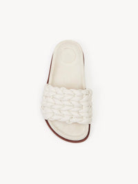 Mules plates Kacey en cuir - Eggshell