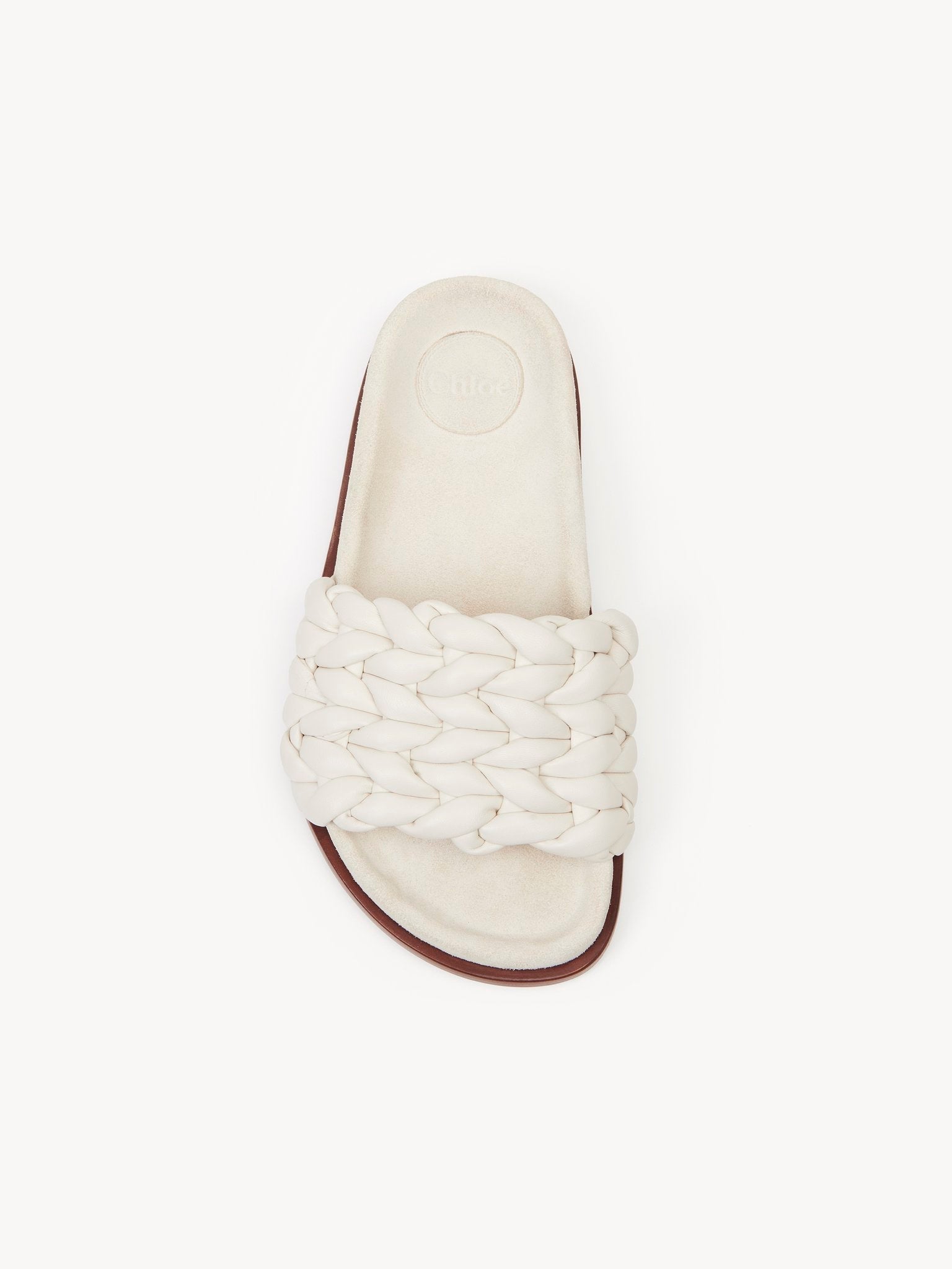 Mules plates Kacey en cuir - Eggshell