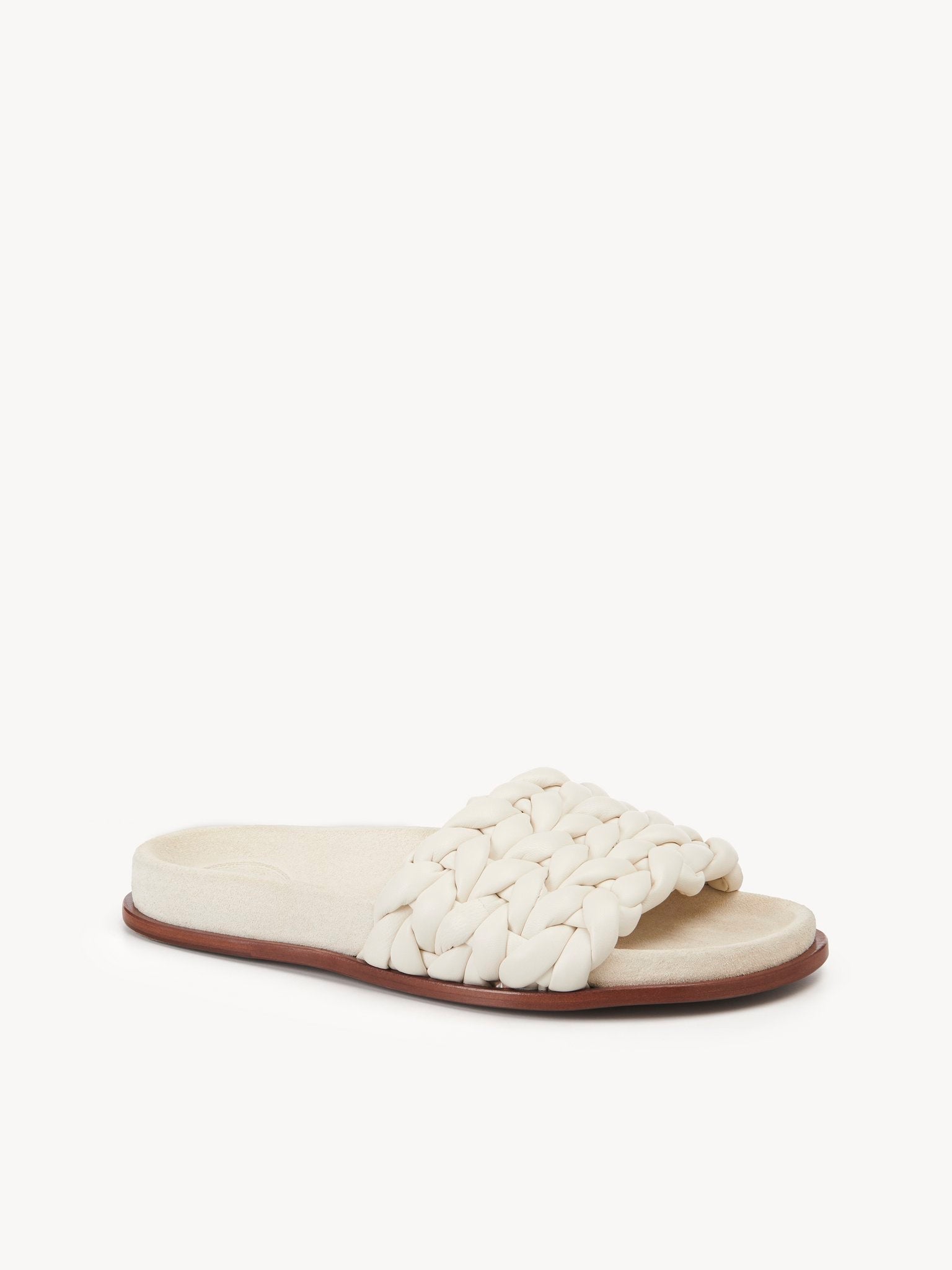 Mules plates Kacey en cuir - Eggshell